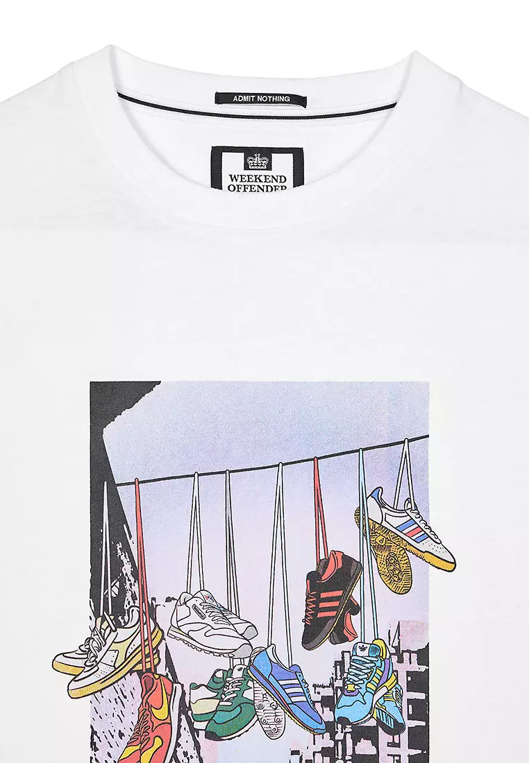 MENS WHITE TURF WARS GRAPHIC TEE