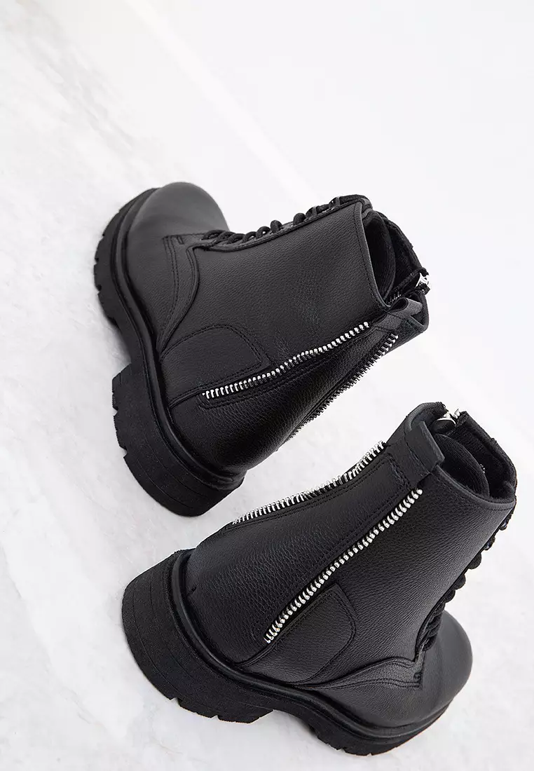 Buy Soho Zip Detail Combat Boots 2025 Online | ZALORA