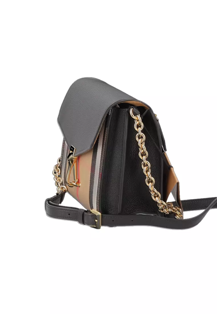 Burberry small macken hot sale plaid crossbody bag
