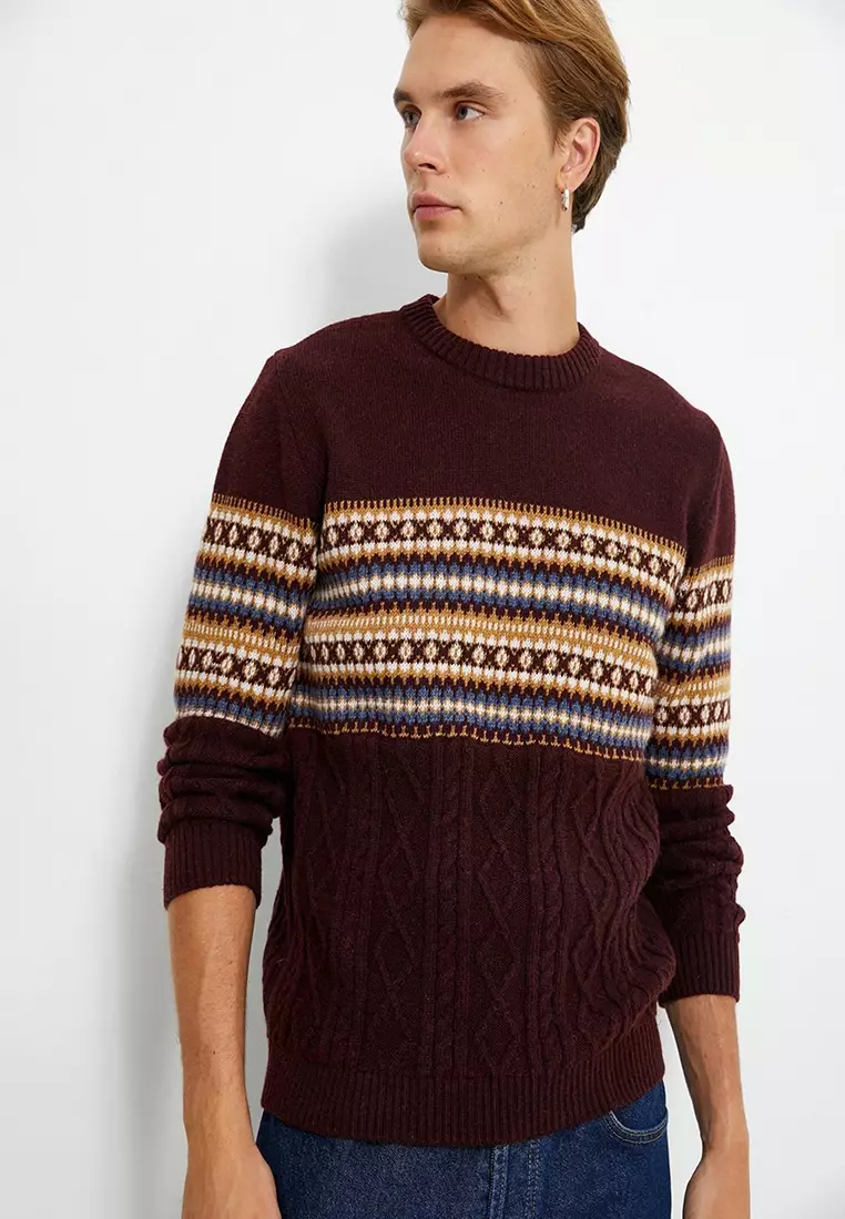 Patterned Knitted Sweater