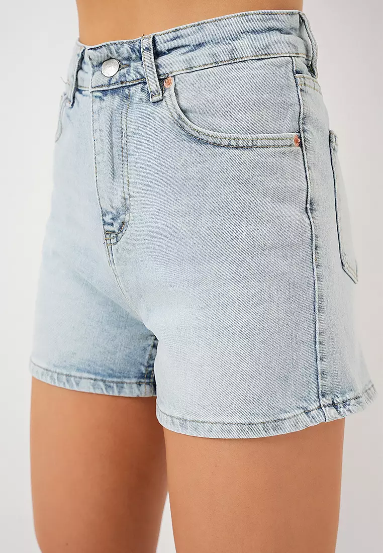 Women's Short Denim Shorts 5339 - Blue