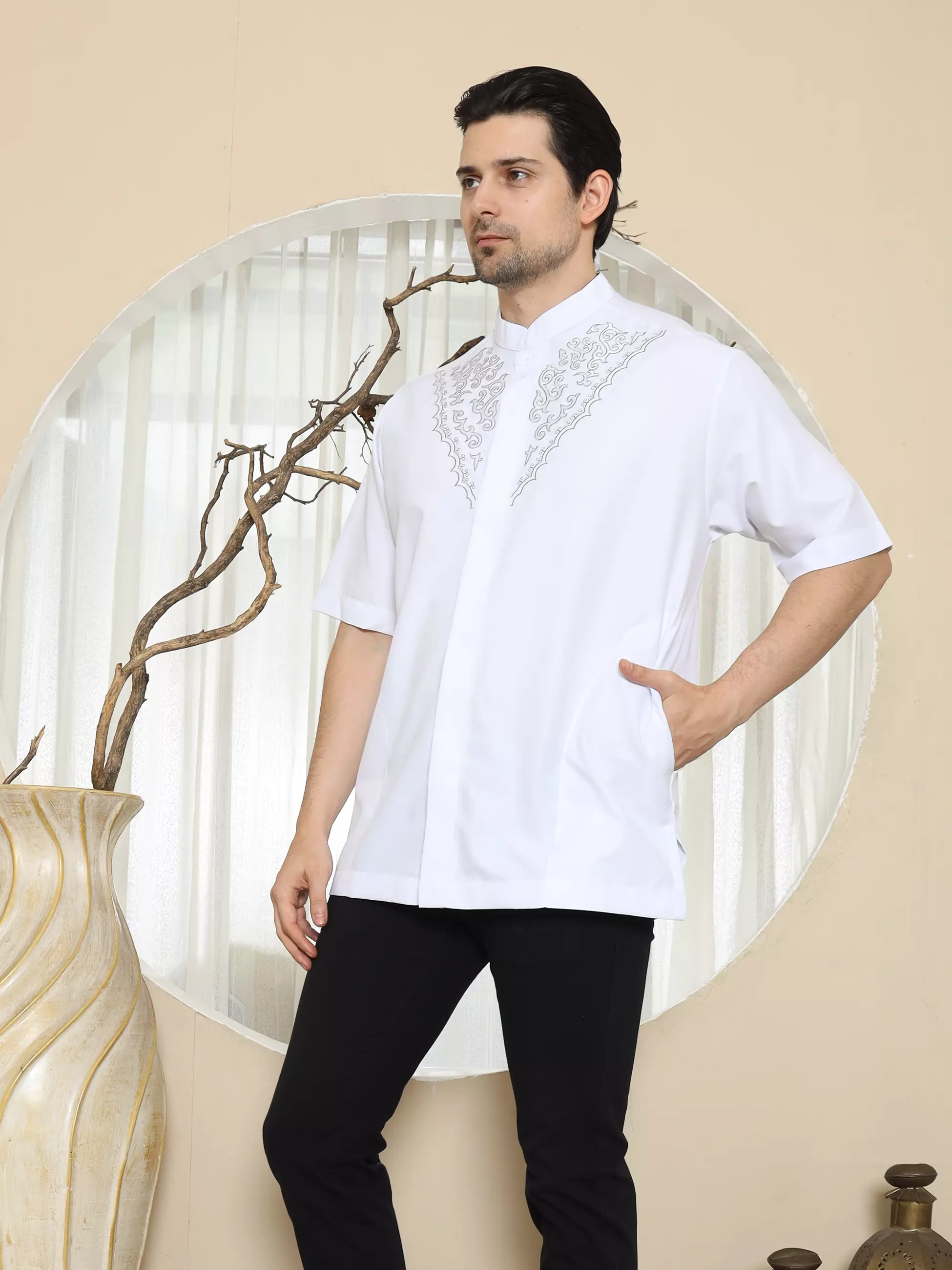 Baju Koko KK 46 White