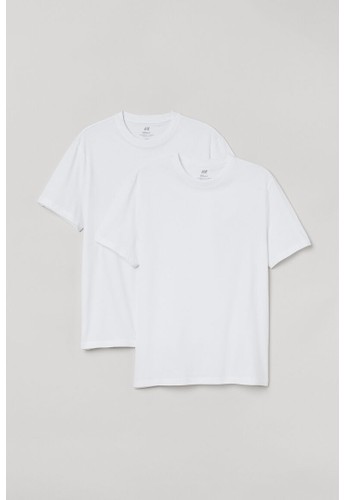 H&M white 2-pack COOLMAXÂ® T-shirts 03972AA5941CD8GS_1