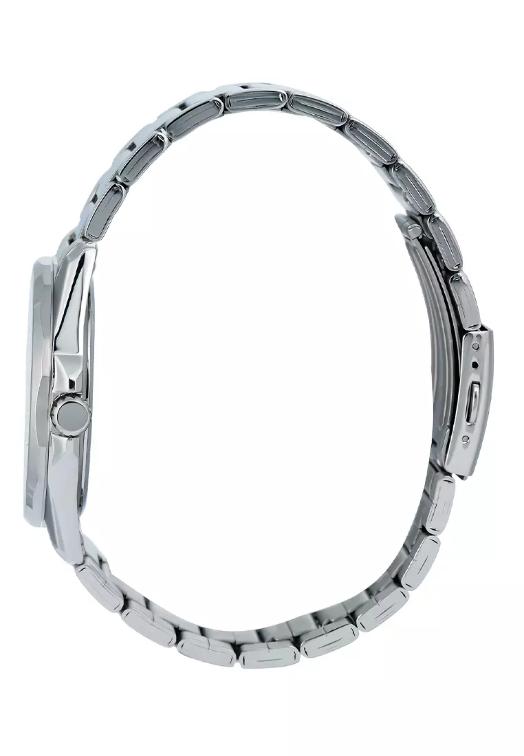 Casio - Jam Tangan Analog Pria - Silver Green - Stainless Steel - MTP-E725D-3AV