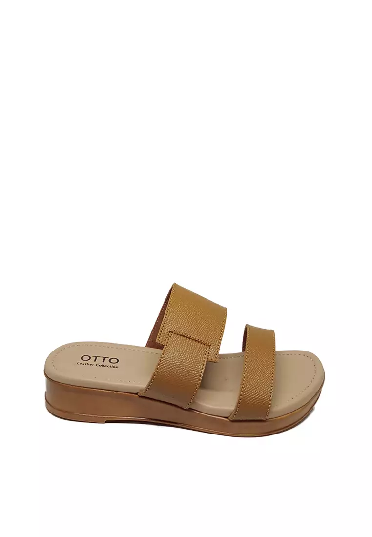 Tan mid wedge sandals hotsell
