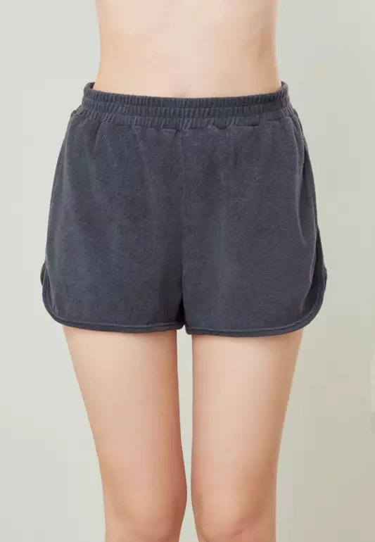 ASTRA TOWELLING SHORTS SPLIT HEM ELASTICATED WAIST SOFT BREATHABLE COOLING CASUAL WOMAN PAJAMAS FOR WOMAN GIRL HW09582