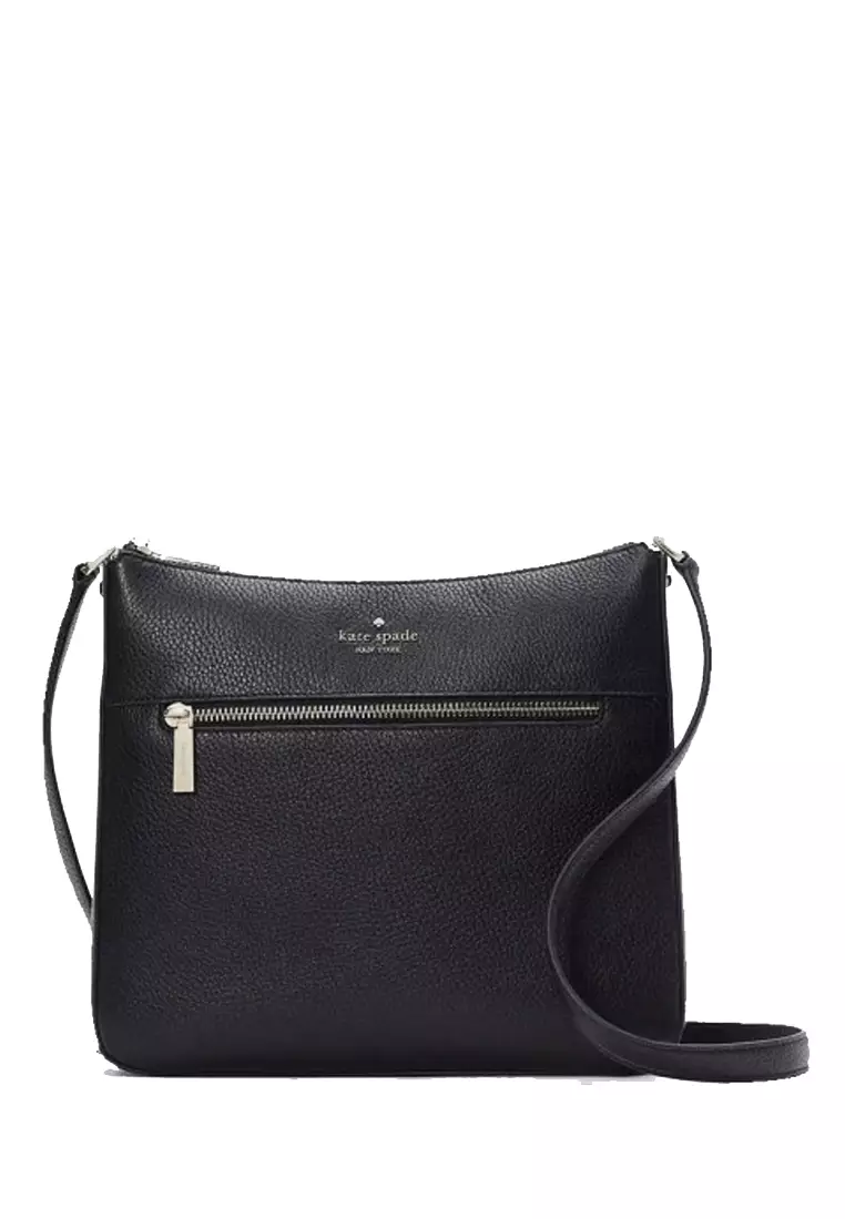 Kate spade black pebbled top leather crossbody