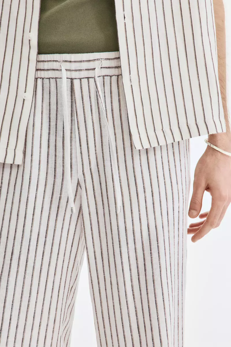 Relaxed Fit Linen-blend trousers