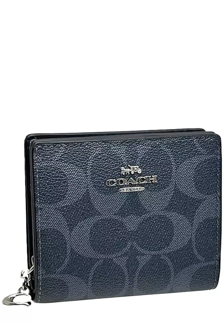 Navy blue coach wallet shop