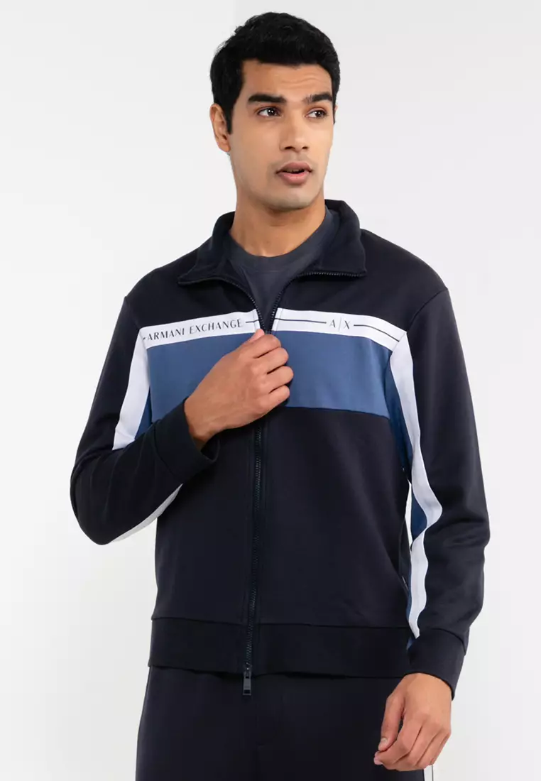 Front zipper sweatshirt top