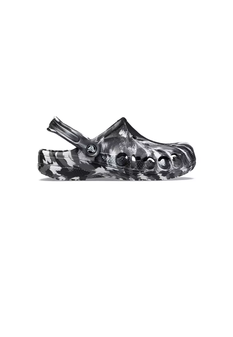 Baya Marbled Clog in Black White