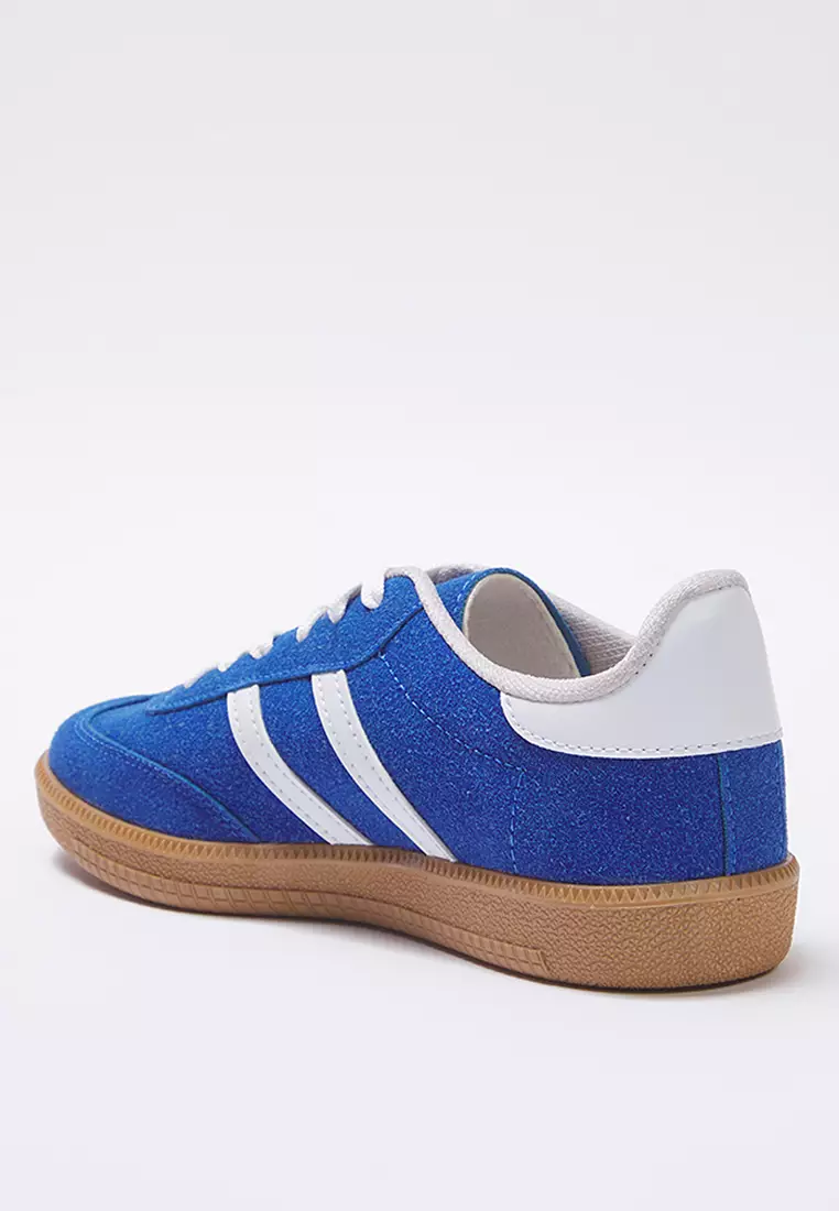 Blue Retro Lace-Up Women's Sneakers Takaw25Sn00005