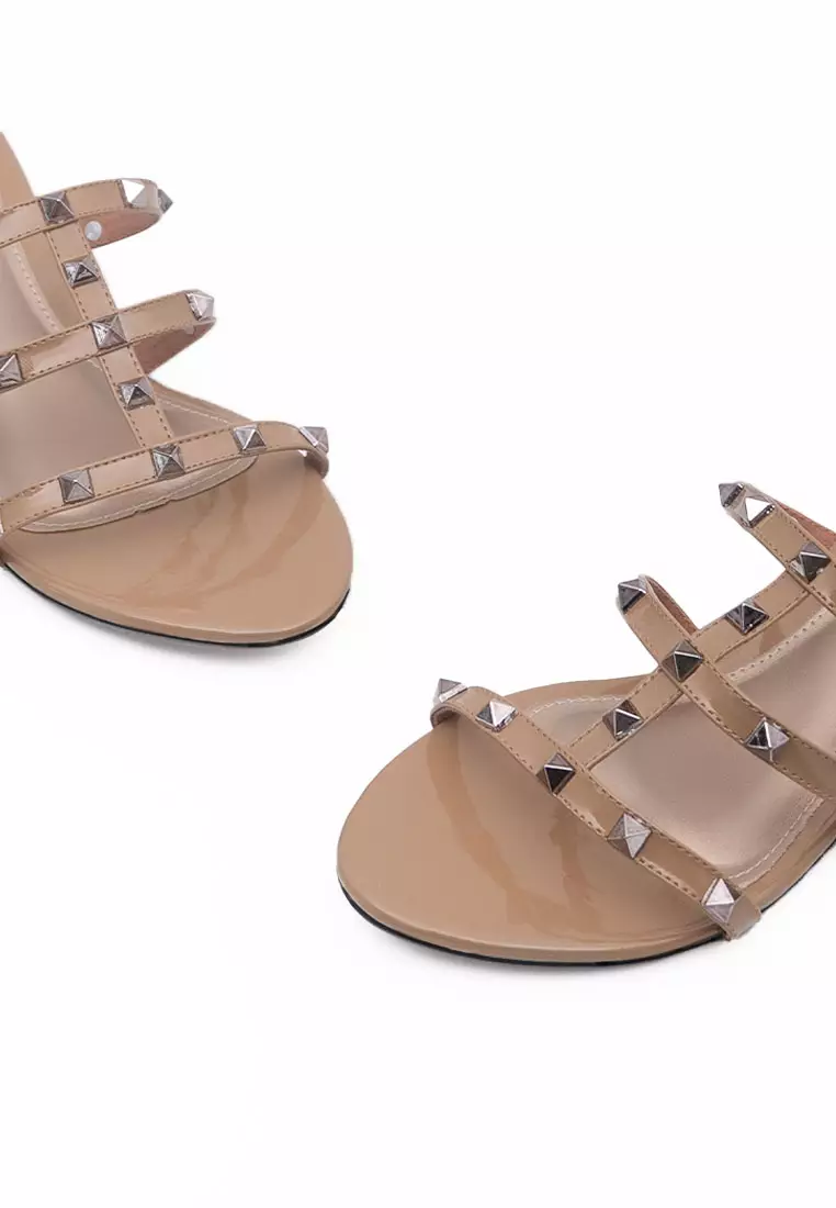 VIVI NICI - Meili Sandal Wanita Hak 3 Cm Camel Beige