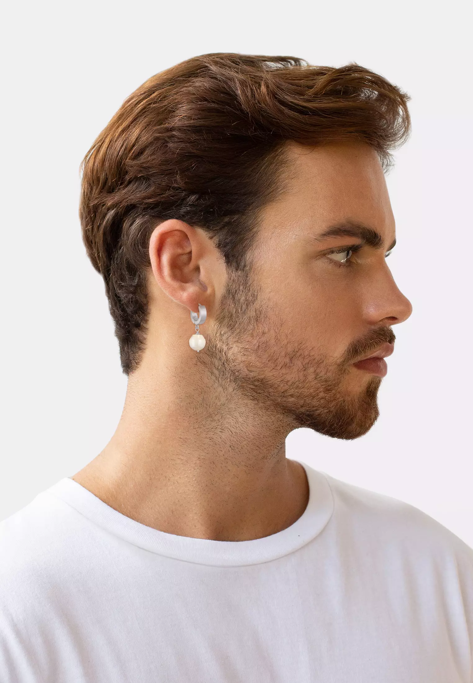 Buy Kuzzoi Earrings Men Creole Single Piece Freshwater Pearl 2024