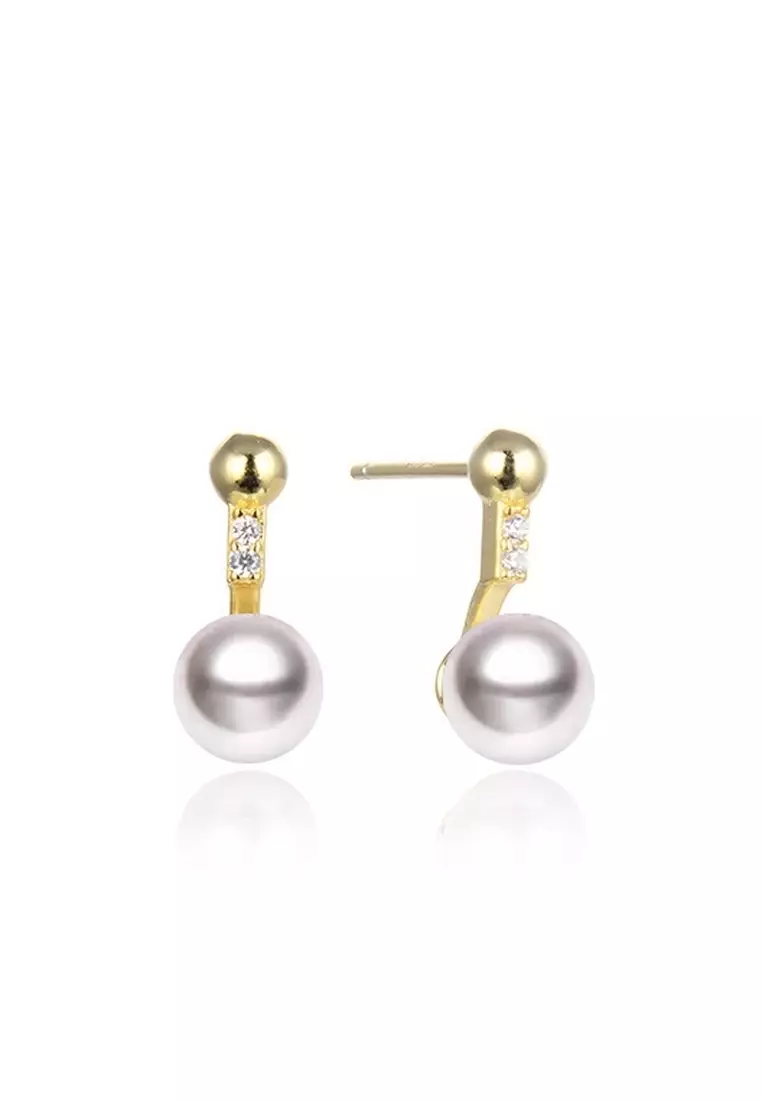 Gold plated deals diamond stud earrings