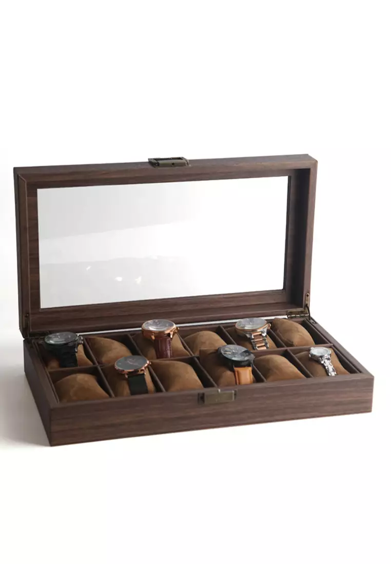 Buy Twenty Eight Shoes Vintage Woodgrain Faux Leather Watch Storage Box ...