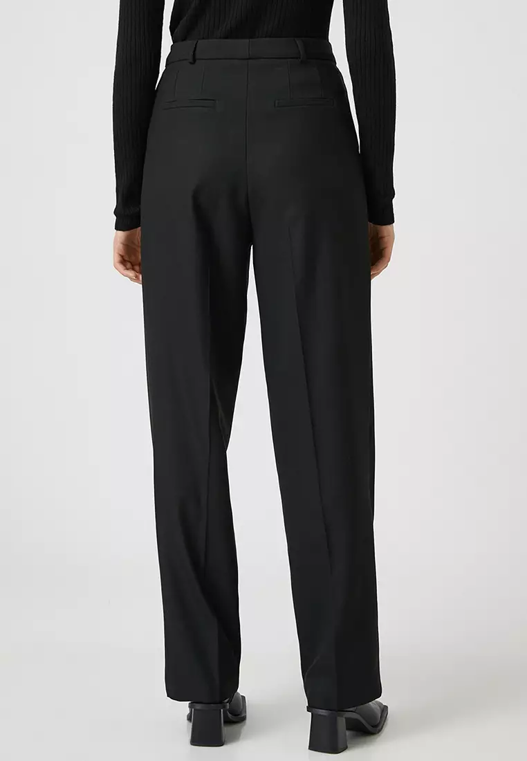 Buy KOTON High Waisted Straight Leg Pants 2025 Online ZALORA