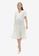 LC WAIKIKI white and beige V Neck Short Sleeve Striped Maternity Dress 6CB96AA467BA12GS_1