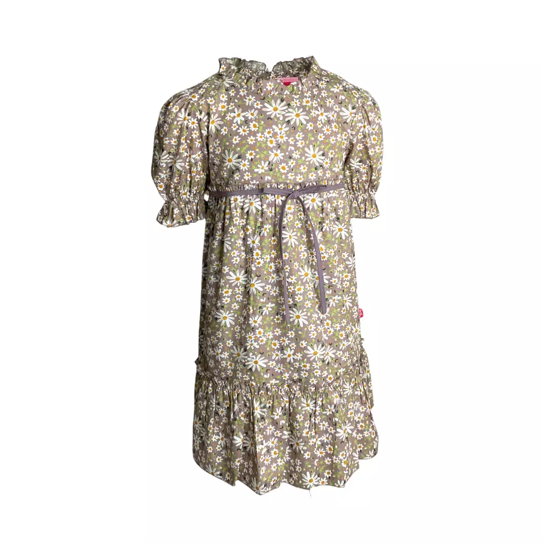 Pingu Long Dress Anak Perempuan Printing Flower Cokelat 91000329
