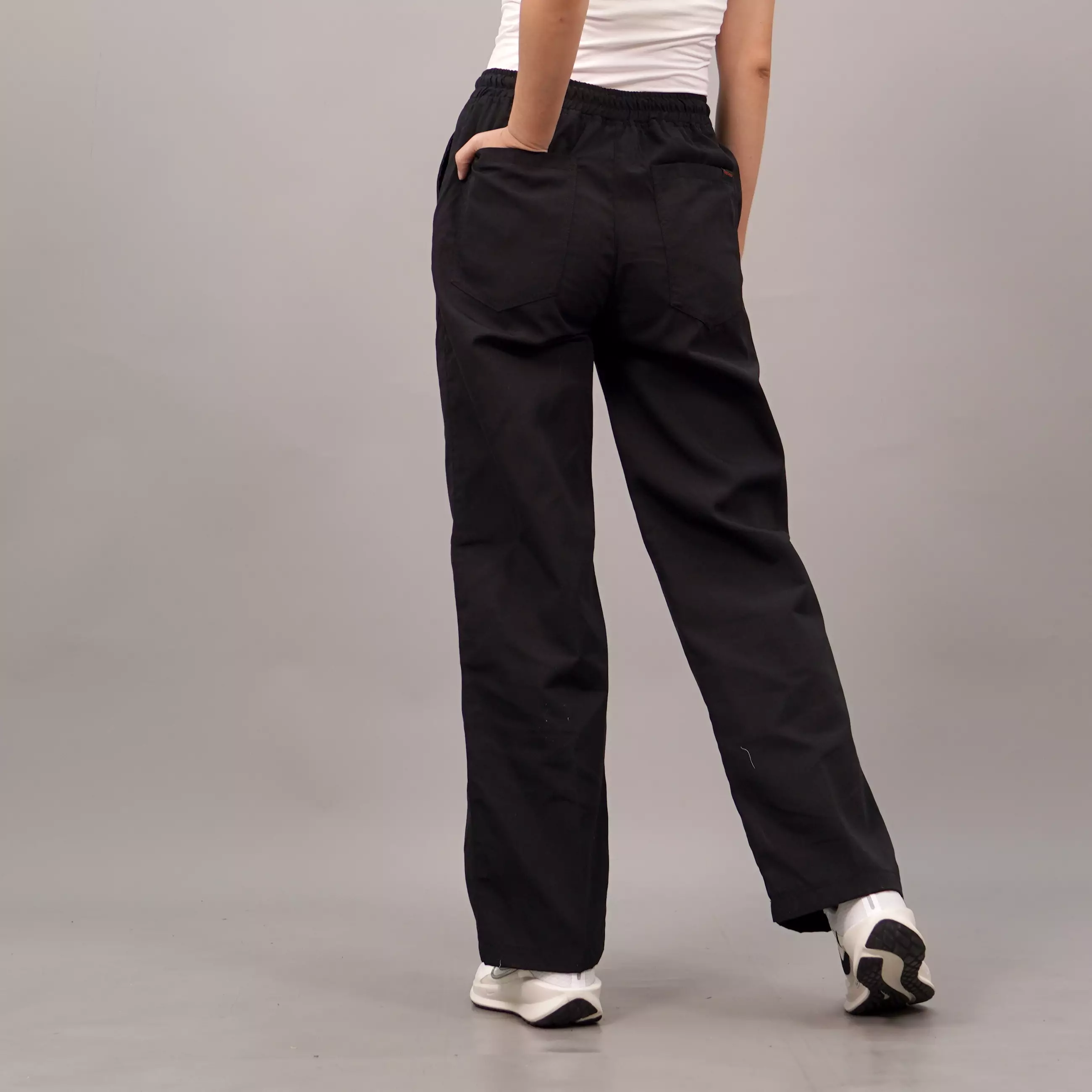 SAMY Celana Baggy Pants Wanita Celana Loose Pants Wanita - HITAM