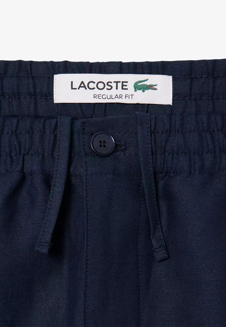 Regular Fit Linen Twill Pants