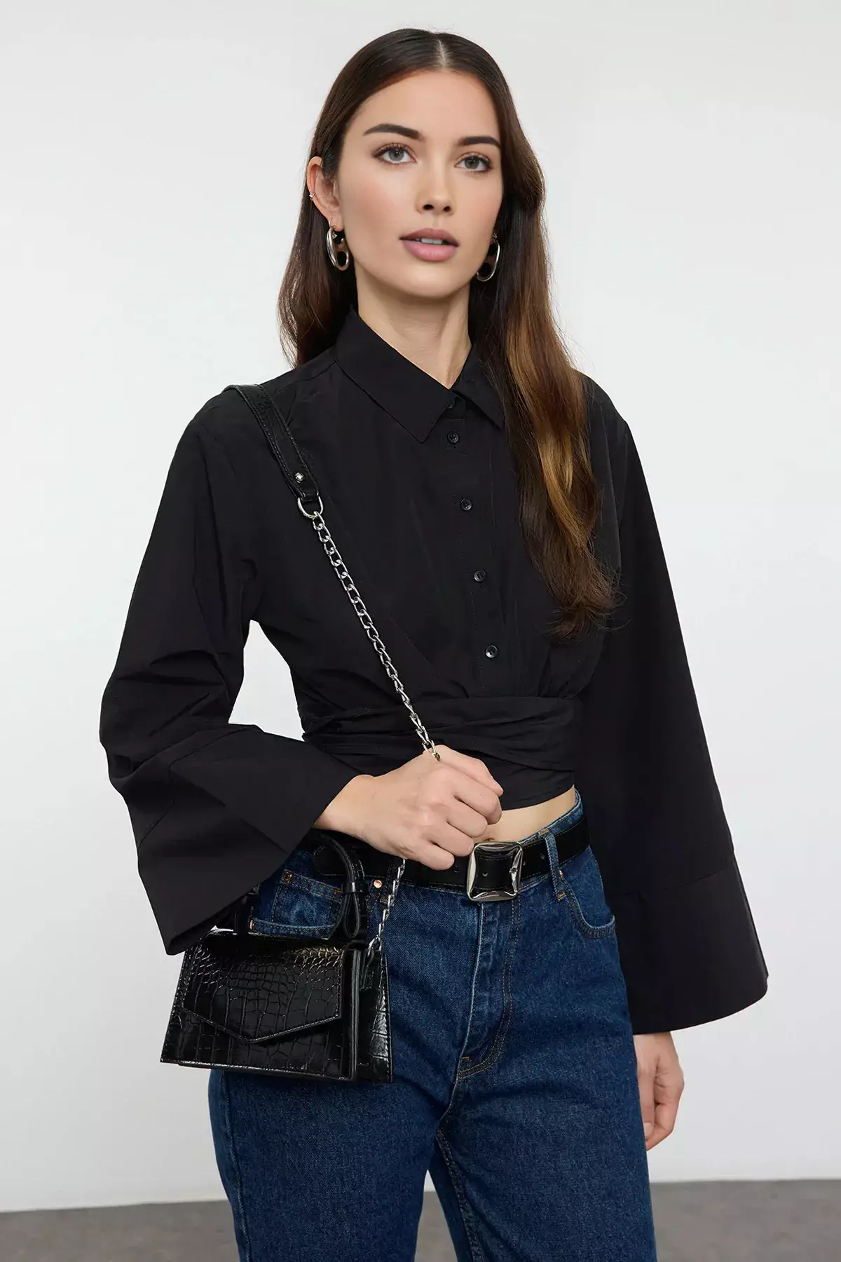 Cross-Effect Mini Crossbody Bag