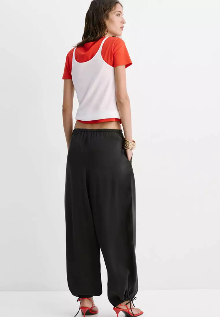 Elastic Waist Harem Pants