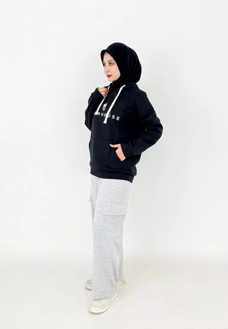 Set Sporty Vania (Setelan Hoddie Cargo Sweatpants) FRAMHOUSE- Fit BB 80 kg