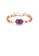 Glamorousky purple Fashion Temperament Plated Rose Gold Geometric Bracelet with Cubic Zirconia 13316ACC7CC699GS_1