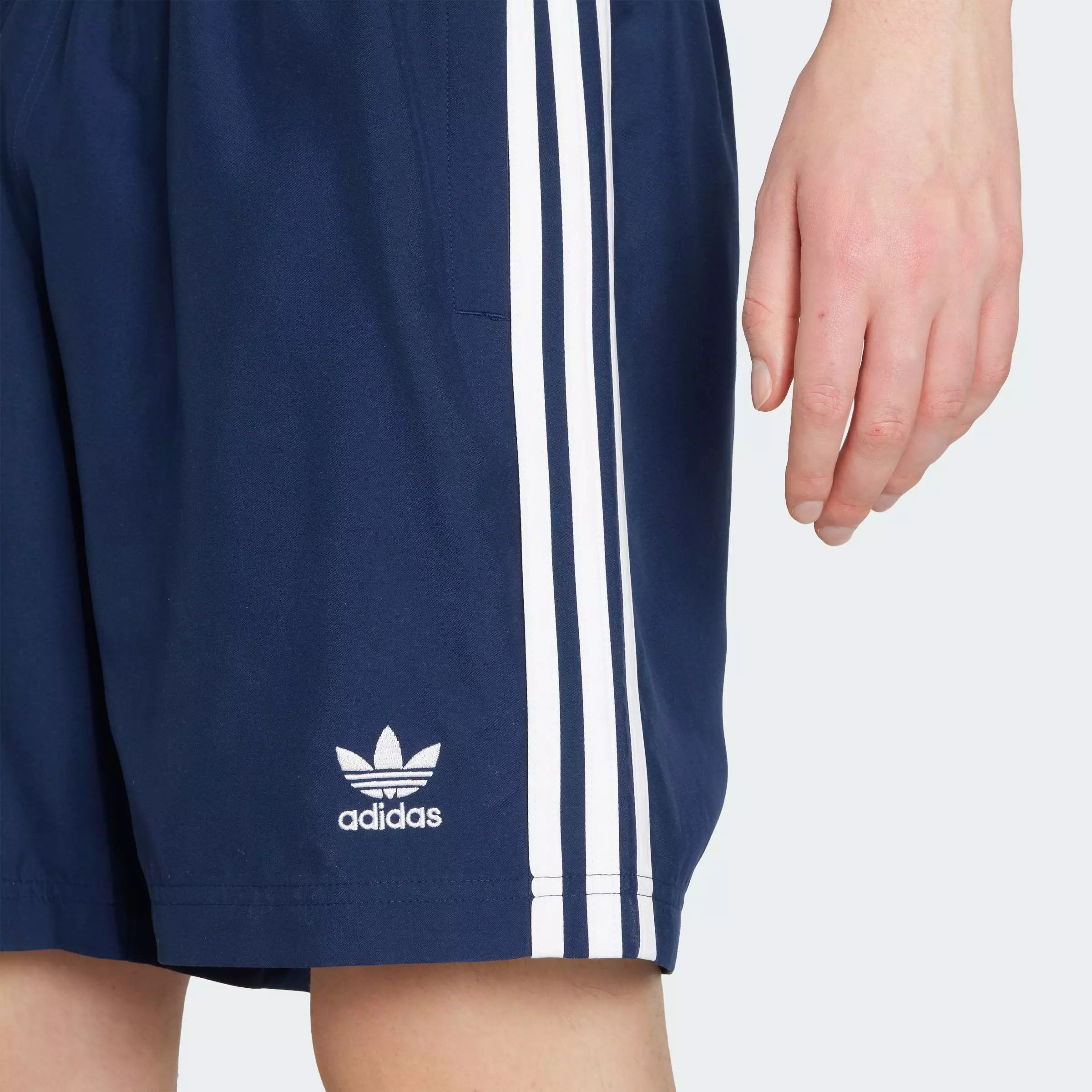 Swimming Adicolor 3-Stripes 8-Inch Swim Shorts Men Blue JX2688