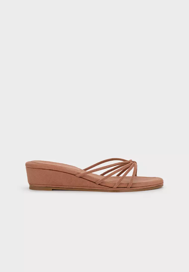 KNOTTED CLOUDFOAM LOW WEDGE HEEL