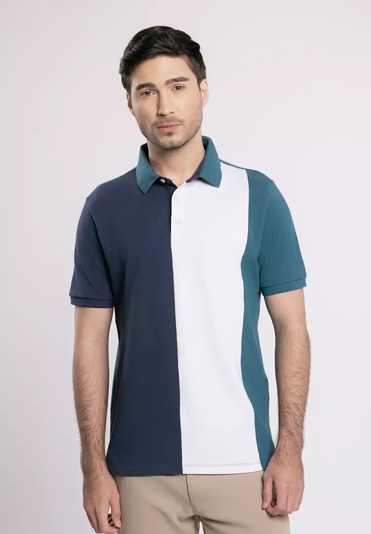 MOC - Kaos Polo Pria Lengan Pendek Reiss - Green
