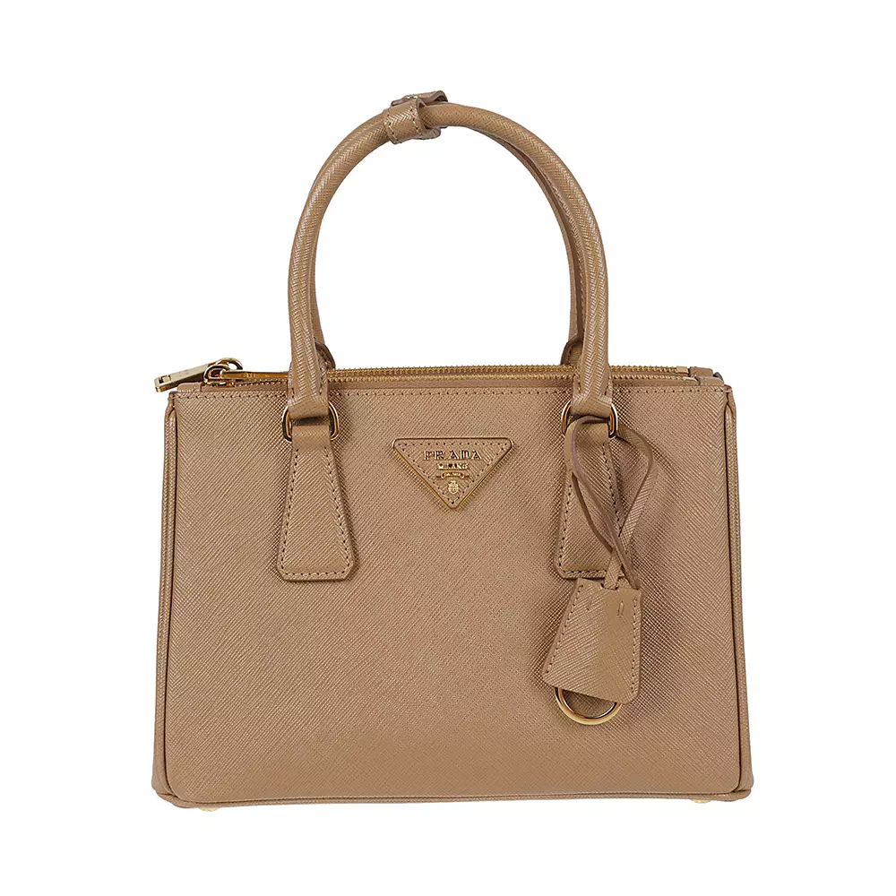 Jual Prada Prada Galleria Saffiano Leather Small Bag Caramel