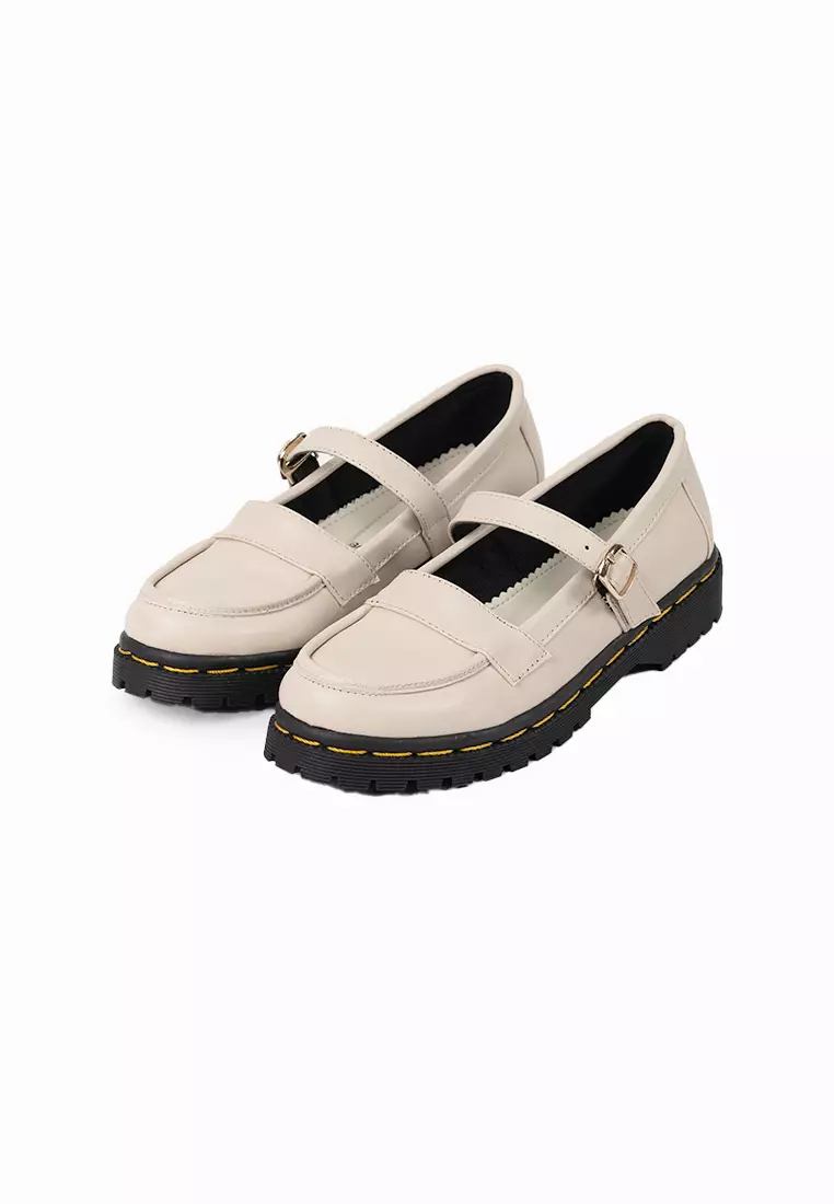 SEIS Clover Sepatu Docmart Wanita / Loafers Wanita - CREAM