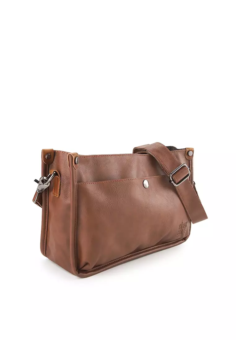 Distressed Leather Essential Crossbody Bag