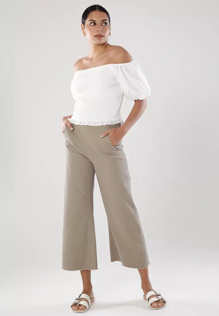 Off-Shoulder Smocked Top