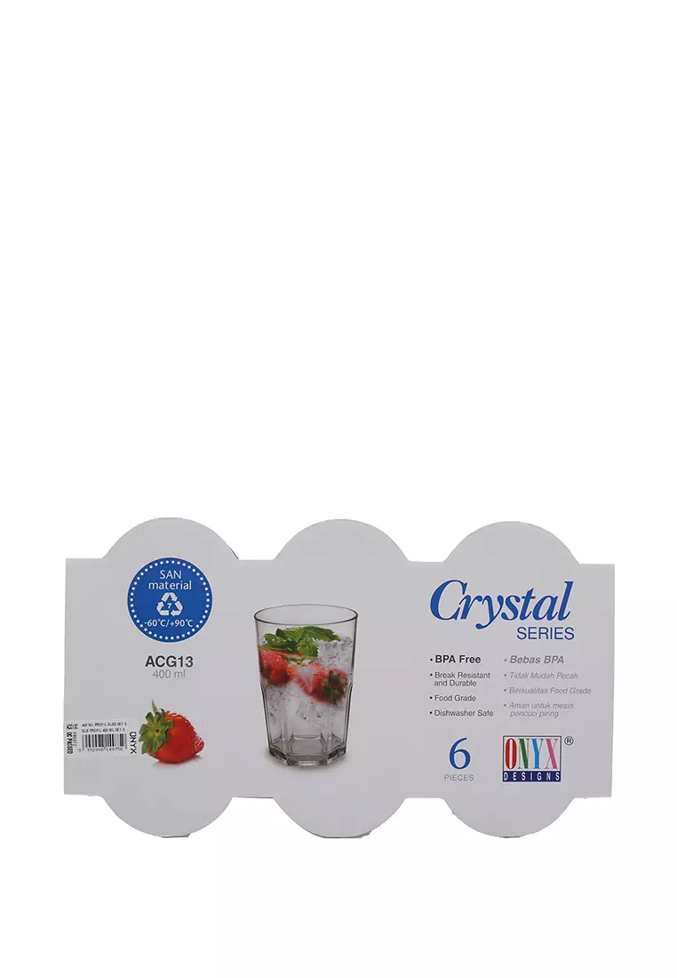 L.Blend 400ML Profil Glass Frosty 2 Set 6