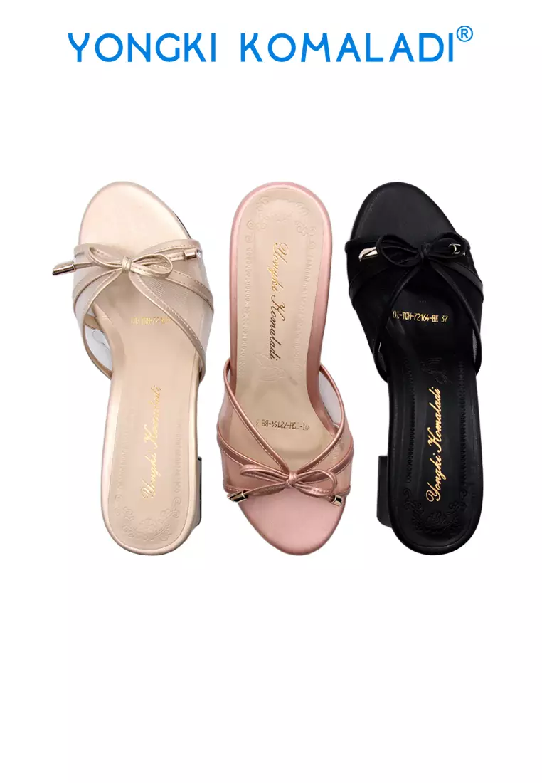 YONGKI KOMALADI NANA HEELS WANITA OL-TGH72164-BE GOLD