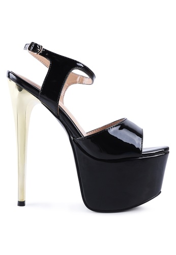 Buy London Rag Black Ultra High Heeled Ankle Strap Sandal 2023 Online |  ZALORA Singapore