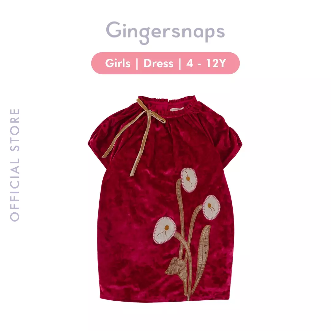 Gingersnaps Winter Magnifique Dress Red - Dress Anak Perempuan (Merah)