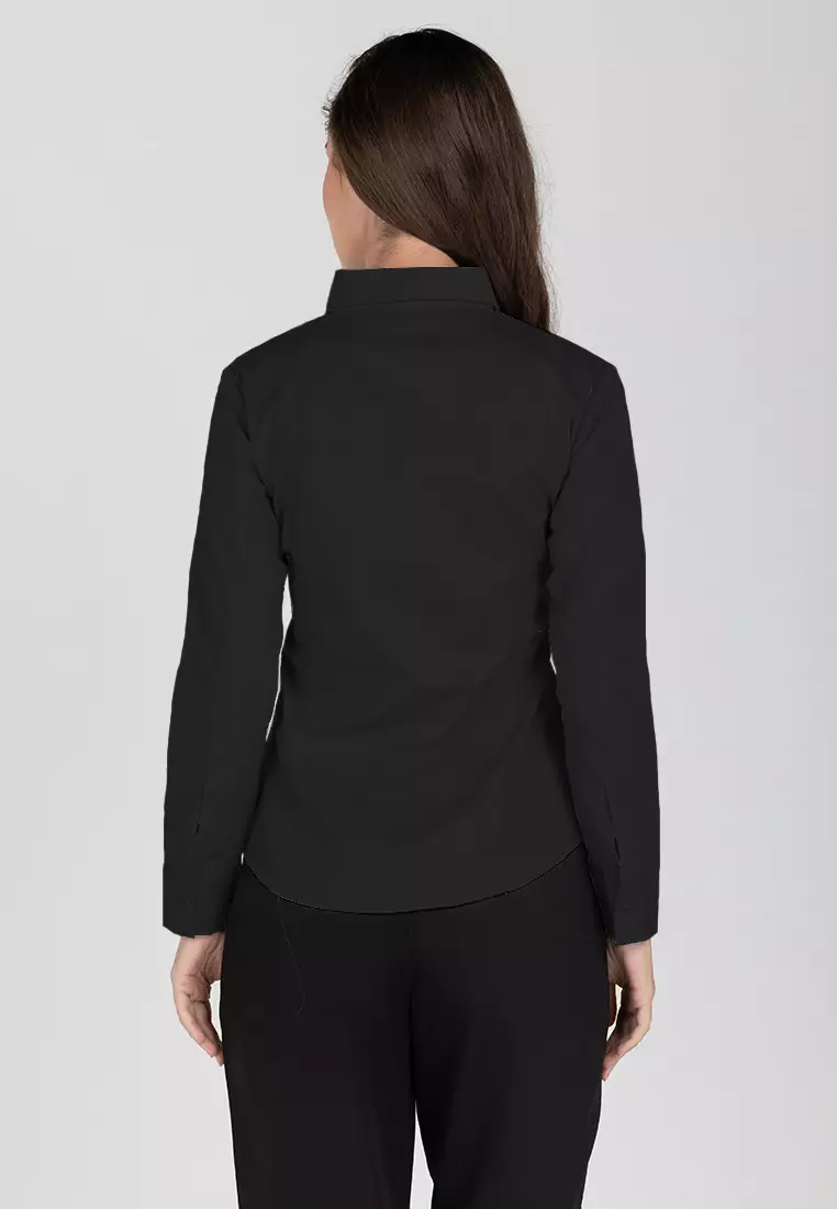 Della Long Sleeve Button Down Office Blouse