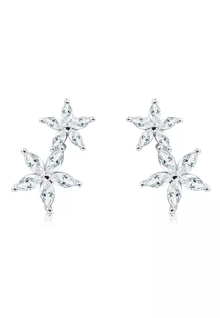 Buy SO SEOUL SO SEOUL Double Flower Side by Side Diamond Simulant