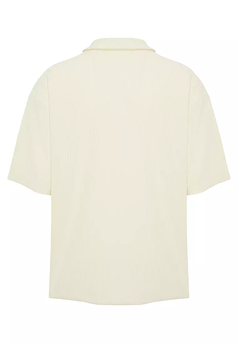 Textured Wrinkle Free Polo Shirt