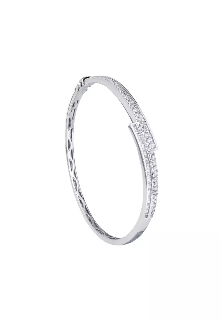 TOMEI Diamond Bangle, White Gold 585