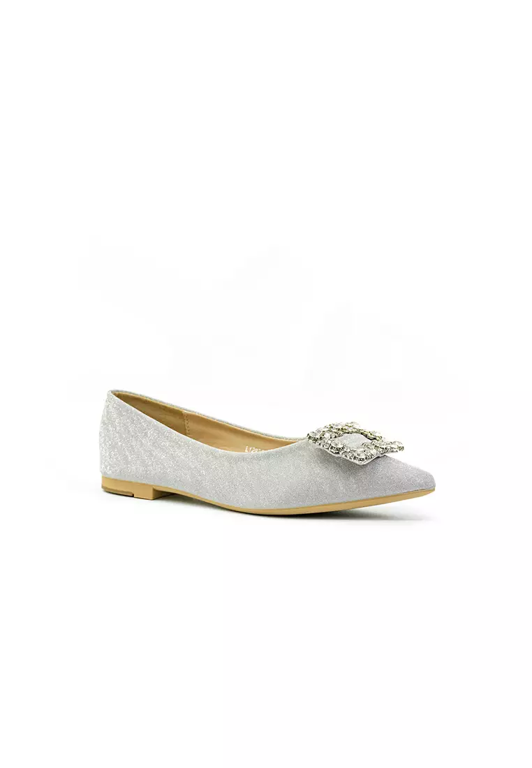 Women's Ballet Flats LY 29255 Silver C79