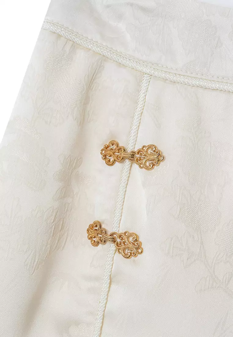 Mandarin Style Mini Skirt