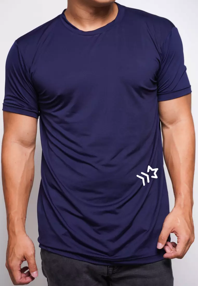Nade NTB77 Kaos Pria Tangan Pendek Ringan Anti Kusut Logo Waist Navy