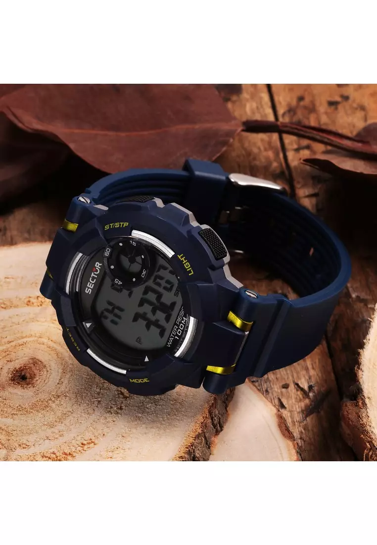[3 Years Warranty] Sector Ex-36 45mm Men's Digital Quartz Watch R3251283002