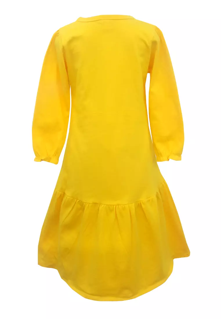 Two Mix Baju Anak Santai Bahan Kaos Katun Warna Kuning Usia 1-12 Tahun 4154