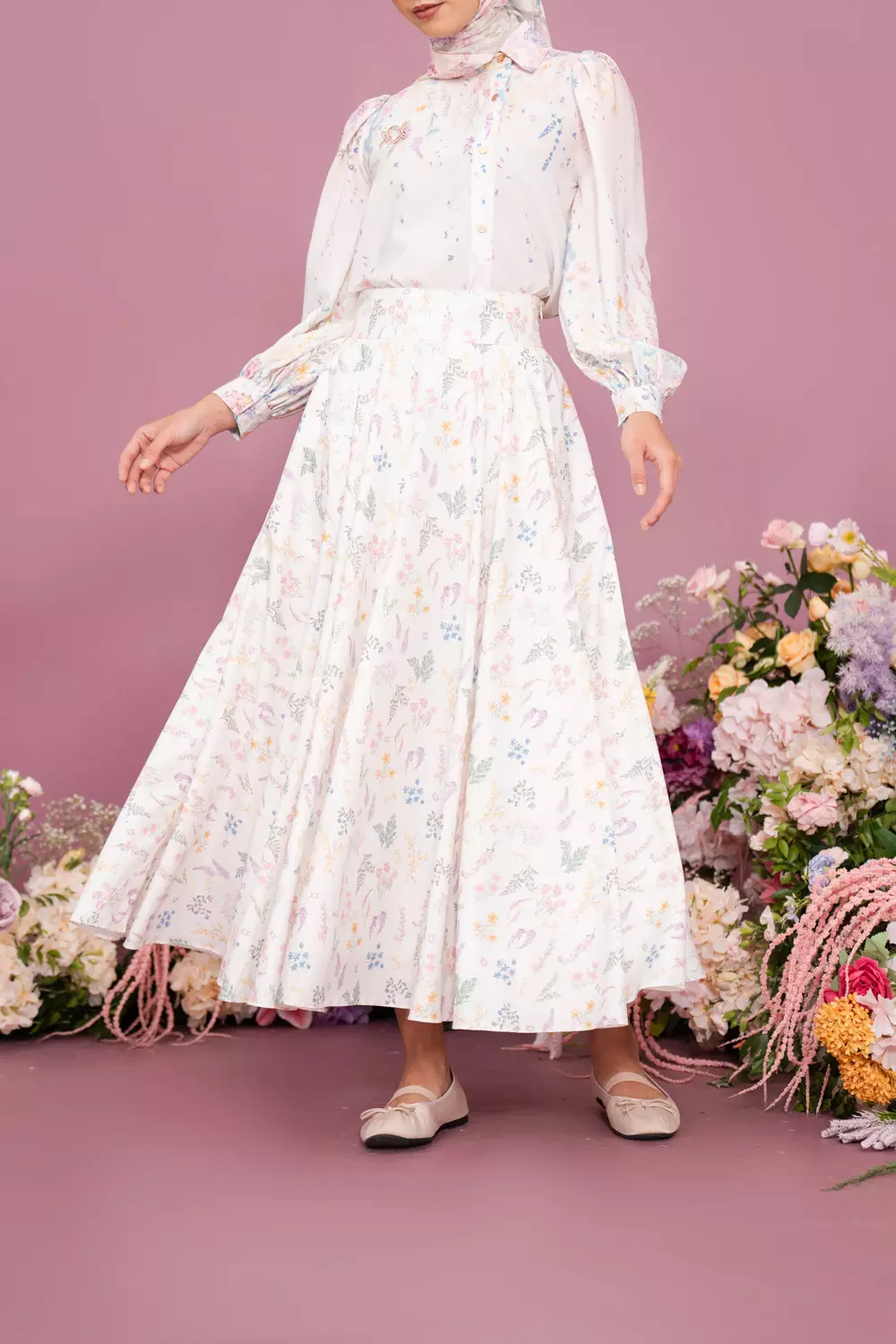 Klamby - Gardenia Skirt Garden Glow